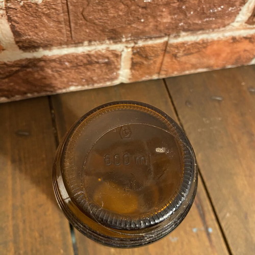 Hemo glass packaging 1985, used, with cap
