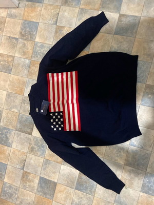 Polo Ralph Lauren Icon Flag μαύρο, μέγεθος L, σαν καινούργιο
