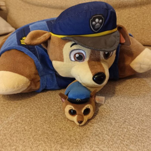 Chase Paw Patrol Pillow Pets used with Ty plush figure
