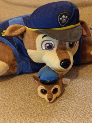 Chase Paw Patrol Pillow Pets used with Ty plush figure