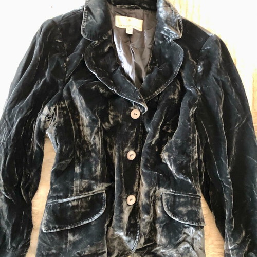 Velvet vintage gothic jacket new, black Fenn Wright Manson
