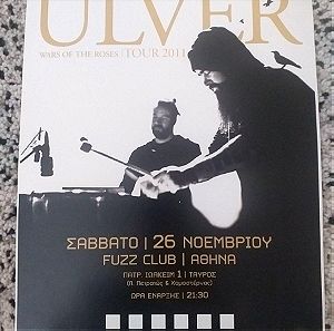 ULVER LIVE IN ATHENS POSTER - FUZZ CLUB 2011