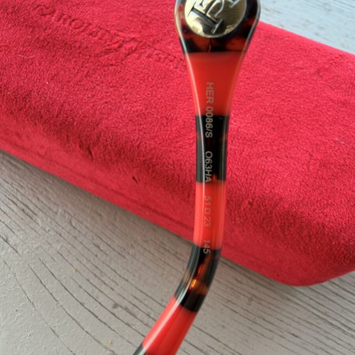 Carolina Herrera sunglasses like new, red