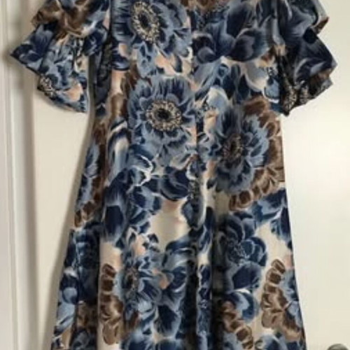 Satin shirt new with ruffle design, size M