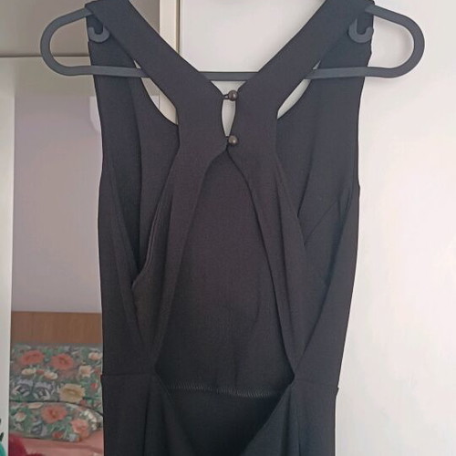 Maxi dress black like new with back slits size M