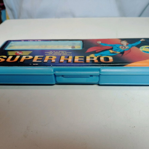 Superhero pencil case 80s with thermometer and clip new