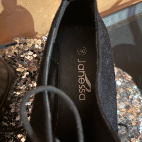 Black Suede Platform Shoes Janessa Size 40 New