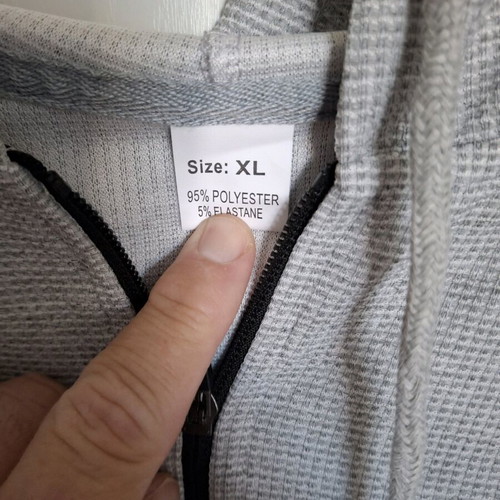 Gray hoodie with zipper new, size XL
