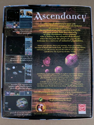 Ascendancy Virgin PC CD-ROM like new, Big Box