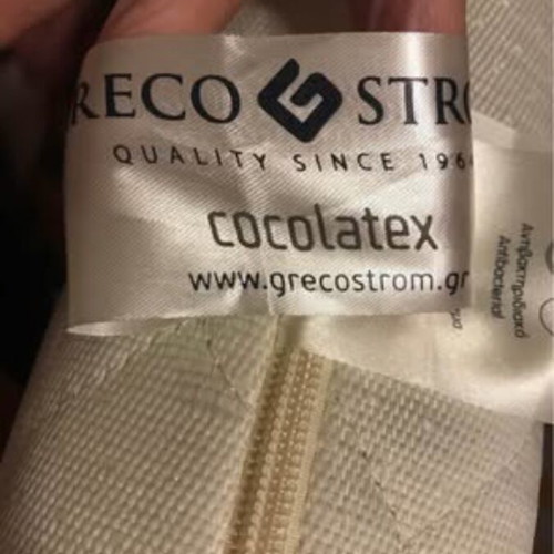 Cot with Grecostrom coco latex mattress like new, large with drawers