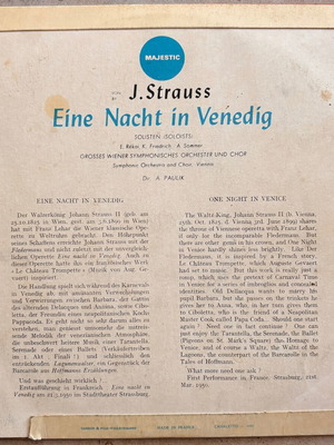 Johann Strauss Jr. – Eine Nacht In Venedig LP 10"
