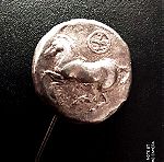  Συλλεκτική καρφίτσα από καθαρό ασήμι, αντίγραφο αρχαίου νομίσματος