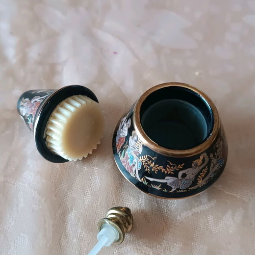 Vintage Greek Venus Series Pallini Attiki perfume bottles used, 24K gold details