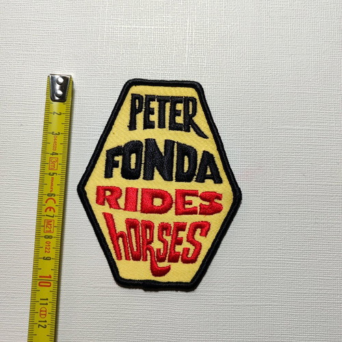 Peter Fonda rides horses embroidered patch 70s used