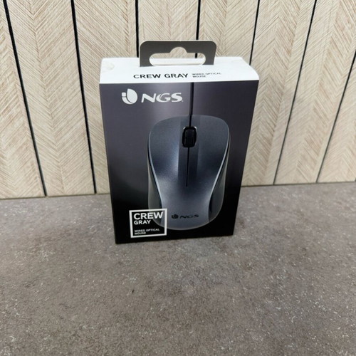 NGS Crew Gray Wired Optical Mouse new, 1200 DPI USB