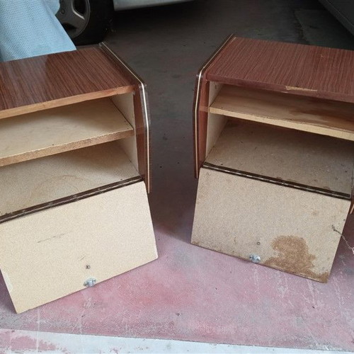 Formica bedside tables used, set of 2 vintage