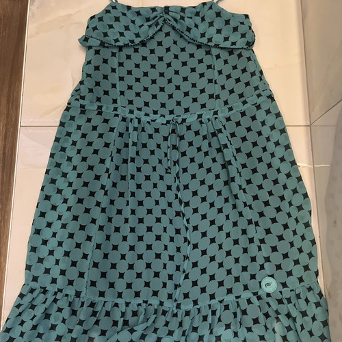 Fornarina dress green with black polka dots, size Small, like new