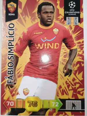Fábio Simplício AS Roma Panini UEFA Champions League card used