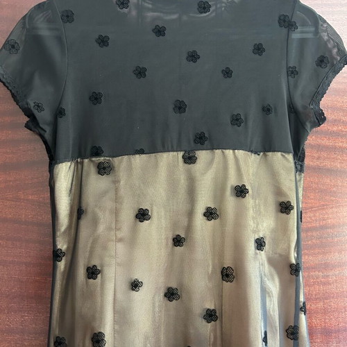 Elegant dress Fusion like new, black and beige, size L