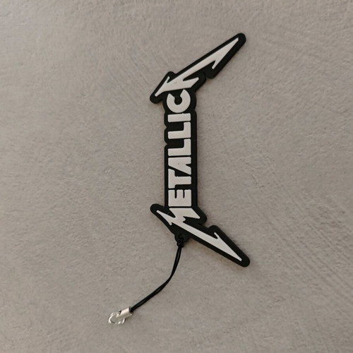 Metallica keychain like new, PLA plastic with lanyard