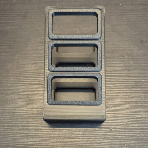 Remote control holder with 3 slots, minimalist design