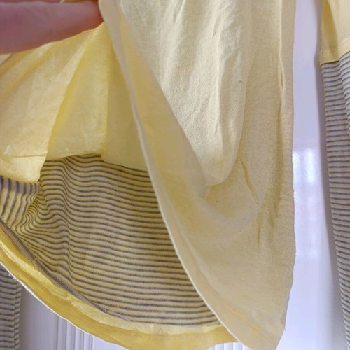 Staff 90s/Y2K Grunge Layered Top with Transparency, Like New, Yellow, M