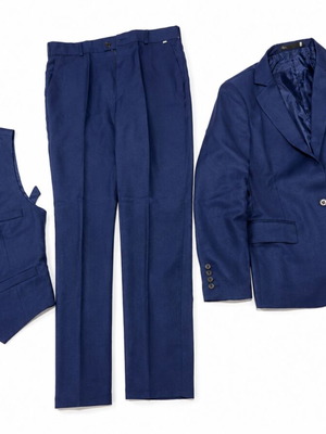 Men's three-piece suit like new, dark blue, size M