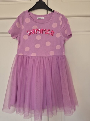 Sinsay lilac polka dot dress with tulle