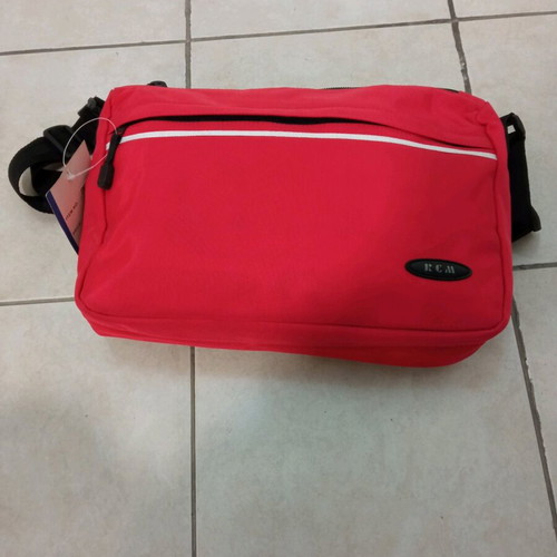 Messenger bag new, red shoulder durable material
