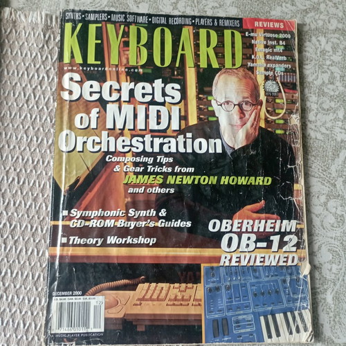 Keyboard magazine December 2000 used, James Newton Howard Oberheim OB-12 review