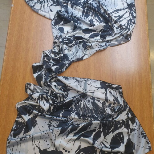 Satin Printed Silk Pashmina Scarf new 2 meters x 75 width