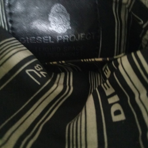 Diesel crossbody bag used, black and silver with chain