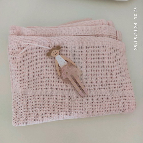 Primark baby blanket pink like new, 100% cotton