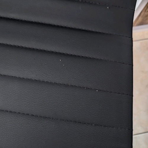 Black office visitor chairs used, set of 2