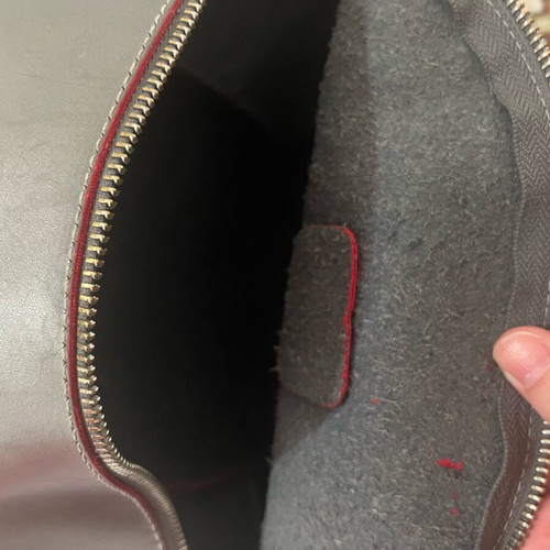 Pierro leather bag used, gray backpack