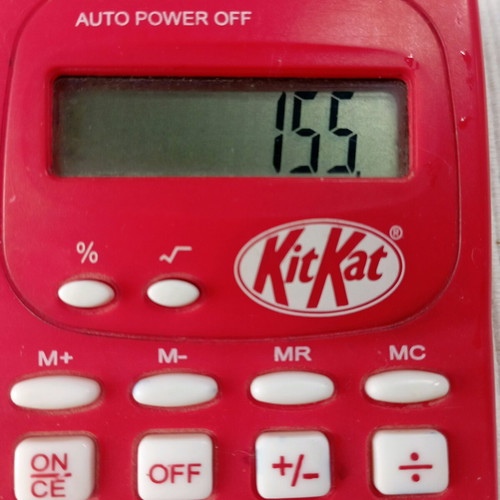 Kit Kat calculator used, collectible, red color