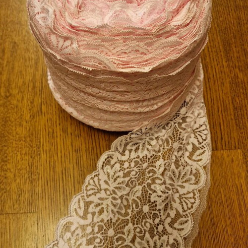 Lace for crafts like new, pink