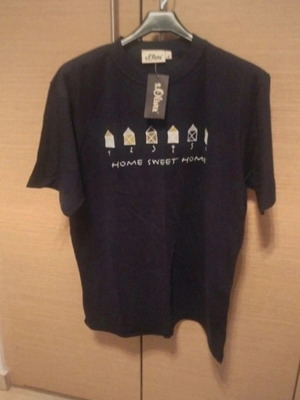 S.Oliver Unisex Short Sleeve T-shirt black size S new, cotton
