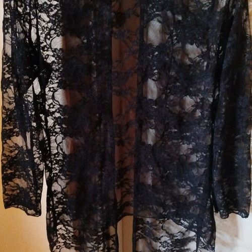 Black lace kimono cardigan Celestino like new