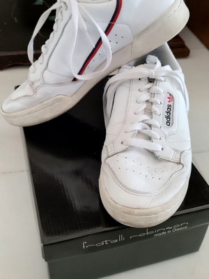 Adidas Continental 80 athletic shoes used, size 40, white