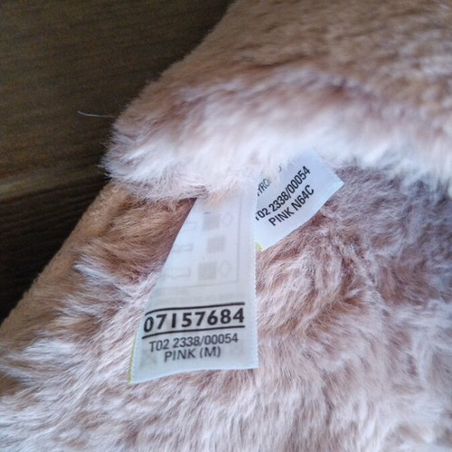 Marks & Spencer women's winter house slippers new with sequins, size 38, dusty pink