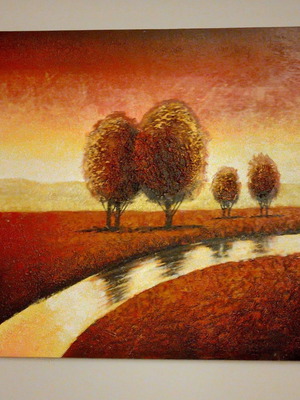 Canvas painting used 80x80 cm
