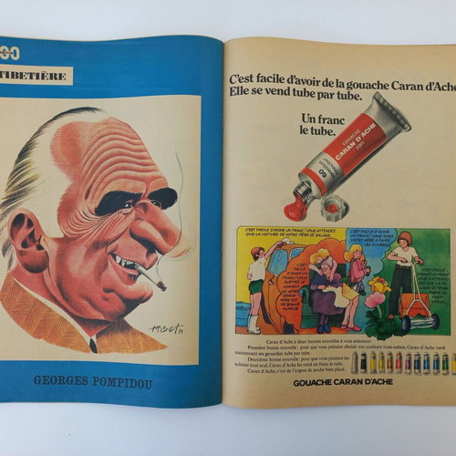 Tintin comic used, large format, year 1971