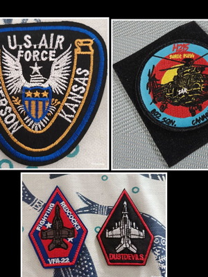 Embroidered Military Patches new, set of 4