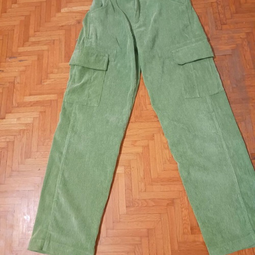Cargo corduroy pants Vassia Kostara green XS like new