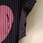 Women's rib t-shirt black like new, size S/M