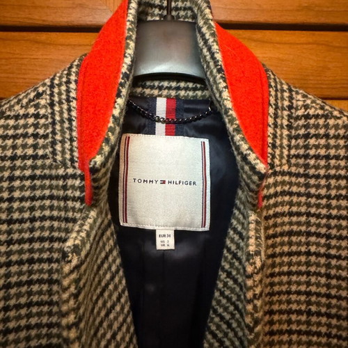 Tommy Hilfiger blazer like new, wool, size 34, brown and green