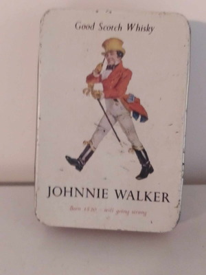 Τράπουλα Johnnie Walker σαν καινούργιο, στο τσιγκινό κουτάκι