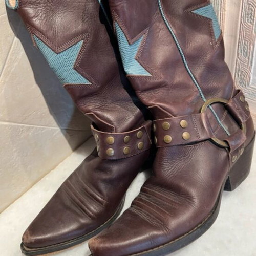 Fornarina leather boots size 36 like new, brown