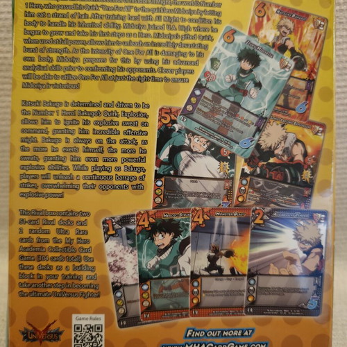 MyHeroAcademia Izuku Midoriya Vs Katsuki Bakugo decks new, sealed box